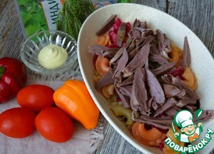 Макаронный салат с сердцем индейки Макаронный салат с сердцем индейки