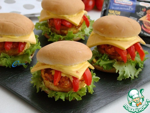 Мини бургеры с морским гребешком