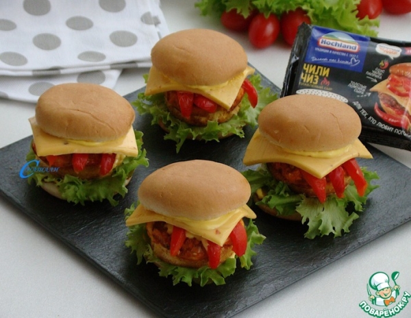 Мини бургеры с морским гребешком