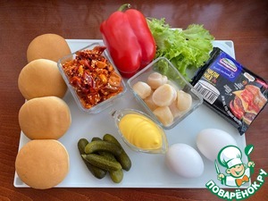 Мини бургеры с морским гребешком