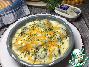 Минтай в сливочном соусе Минтай в сливочном соусе