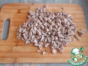 Мясо, запеченное с овощами и полентой