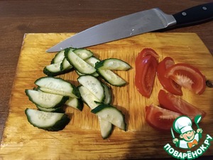 "Мяучка" Лёгкий салат с помидорами и огурцами