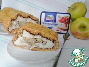 Морковный рулет с карамелизованными яблоками Морковный рулет с карамелизованными яблоками