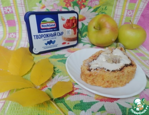 Морковный рулет с карамелизованными яблоками Морковный рулет с карамелизованными яблоками