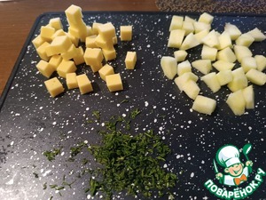 Нежный салат с огурцом, яблоком