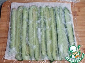 Огуречные рулетики с ветчиной и сыром