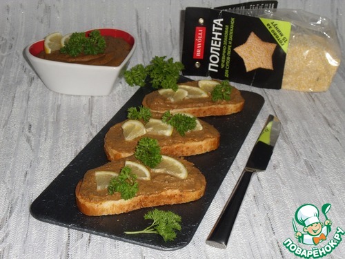 Паштет из печени с полентой Паштет из печени с полентой