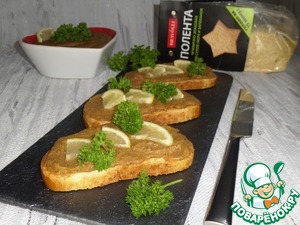 Паштет из печени с полентой Паштет из печени с полентой