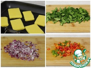 Полента с фасолью и шпинатом