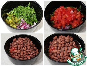 Полента с сальсой из фасоли