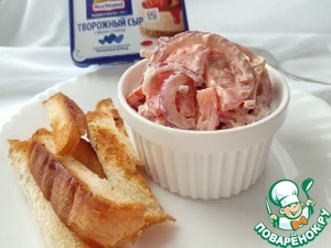 Помидоры в творожной заправке