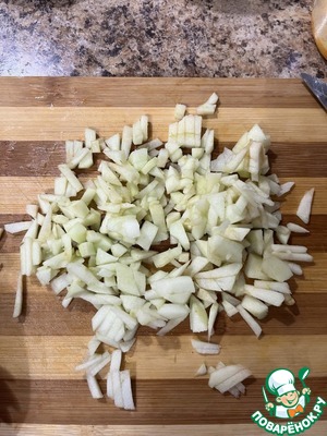 Пудинг из рисовой поленты с лимоном и корицей и яблоками Пудинг из рисовой поленты с лимоном и корицей и яблоками