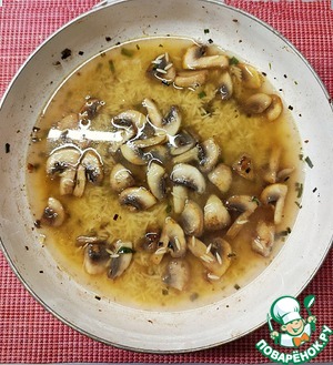 Ризотто из пасты с грибами Ризотто из пасты с грибами