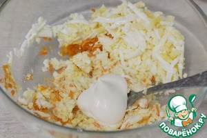 Рулетики с сыром и морковью Рулетики с сыром и морковью