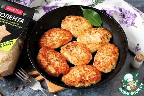 Рыбные оладушки с полентой Рыбные оладушки с полентой