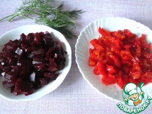 Салат из маринованного перца и свеклы Салат из маринованного перца и свеклы