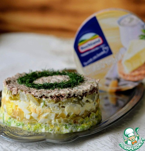 Салат из печени с сырным майонезом Салат из печени с сырным майонезом