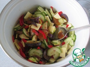 Салат овощной с морской солью