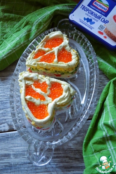 Салат с крабовыми палочками "Лёгкий"