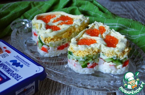 Салат с крабовыми палочками "Лёгкий"