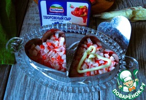 Салат с крабовыми палочками "Лёгкий"