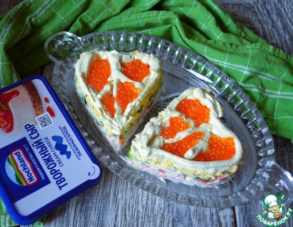 Салат с крабовыми палочками "Лёгкий"