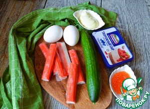 Салат с крабовыми палочками "Лёгкий"