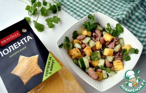 Салат с полентой и тунцом Салат с полентой и тунцом