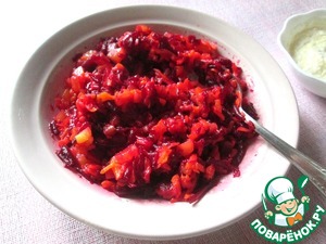 Салат с соусом из печёных яблок Салат с соусом из печёных яблок