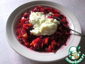 Салат с соусом из печёных яблок Салат с соусом из печёных яблок