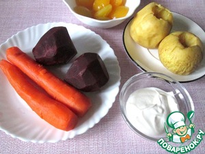 Салат с соусом из печёных яблок Салат с соусом из печёных яблок