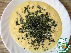 Шницель с мятой, миндалем и кедровыми орешками