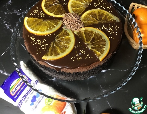 Шоколадно-апельсиновый чизкейк