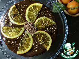 Шоколадно-апельсиновый чизкейк