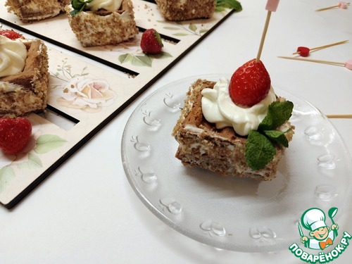 Шоколадные мини-вафли с кремом-чиз