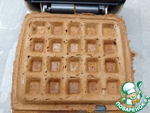 Шоколадные мини-вафли с кремом-чиз