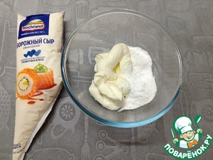 Шоколадные мини-вафли с кремом-чиз