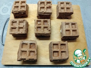 Шоколадные мини-вафли с кремом-чиз