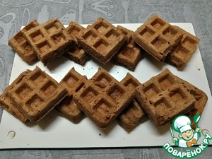 Шоколадные мини-вафли с кремом-чиз