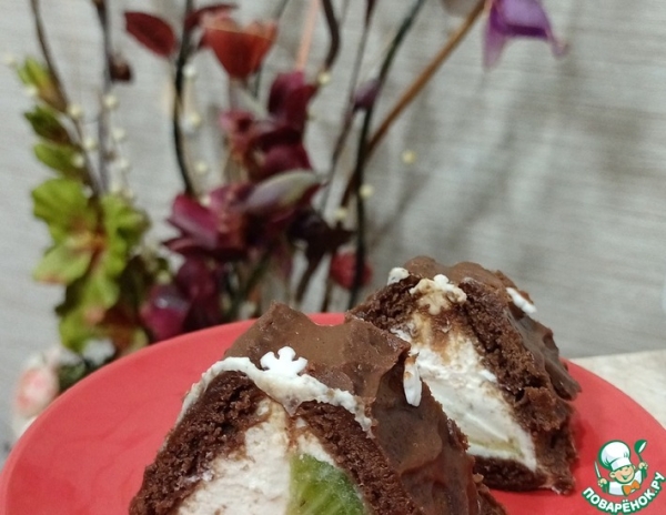 Шоколадный домик с рисовой полентой