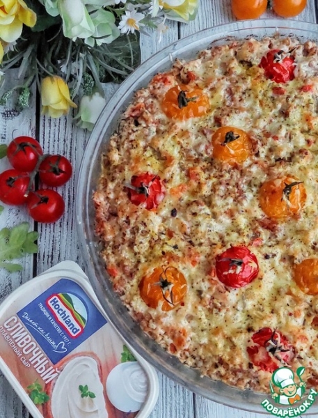 Сливочная гречка с курицей в духовке