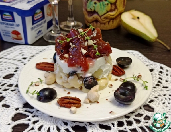 Сырная пирамидка с фруктами к вину Сырная пирамидка с фруктами к вину