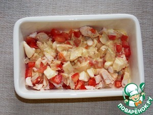 Сытная запеканка с яичной заливкой