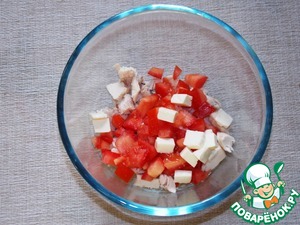 Сытная запеканка с яичной заливкой