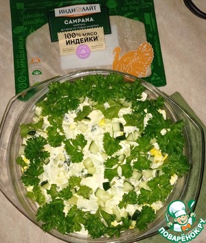 Сытный и ходовой салат с ветчиной Сытный и ходовой салат с ветчиной