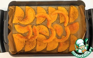 Теплый салат из тыквы