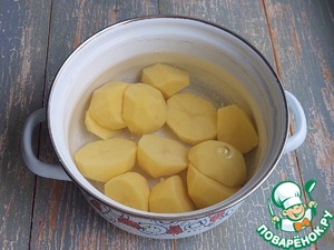 Тонкие картофельные вафли с ветчиной Тонкие картофельные вафли с ветчиной