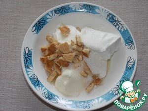 Творожная запеканка с печеньем Творожная запеканка с печеньем