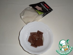 Творожный десерт с полентой и изюмом